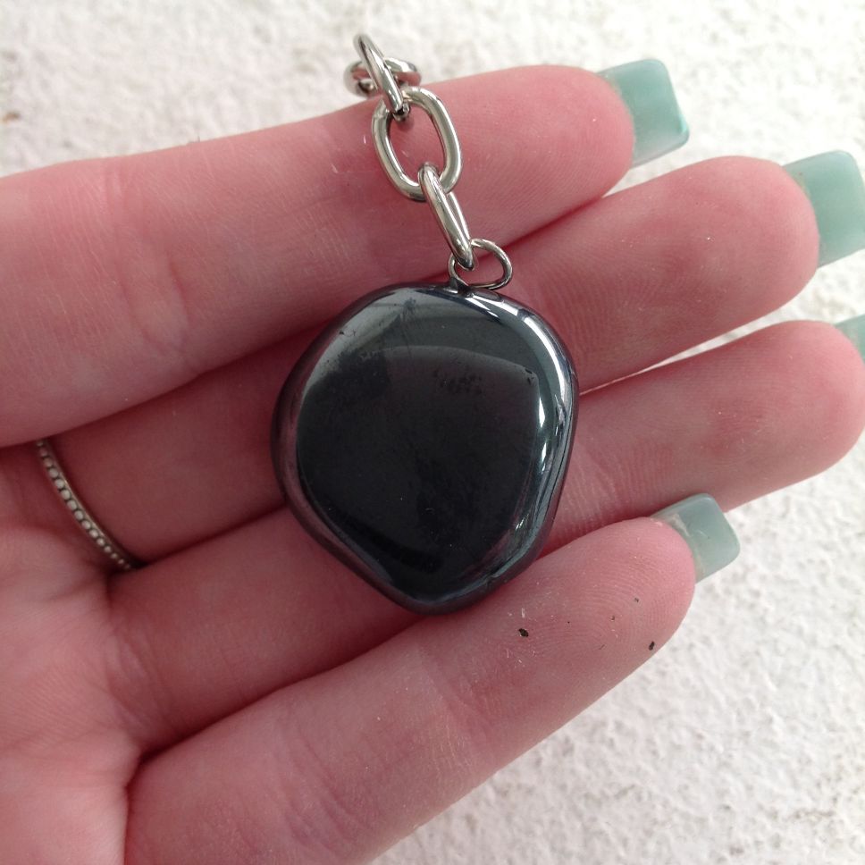 Tumbled Key Chain - Hematite Tumbled Key Chain - Hematite